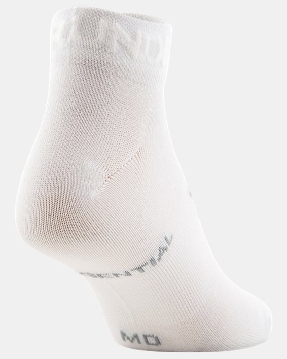 Women's UA Essential Low Cut Socks - 6-Pack, White, pdpMainDesktop image number 6